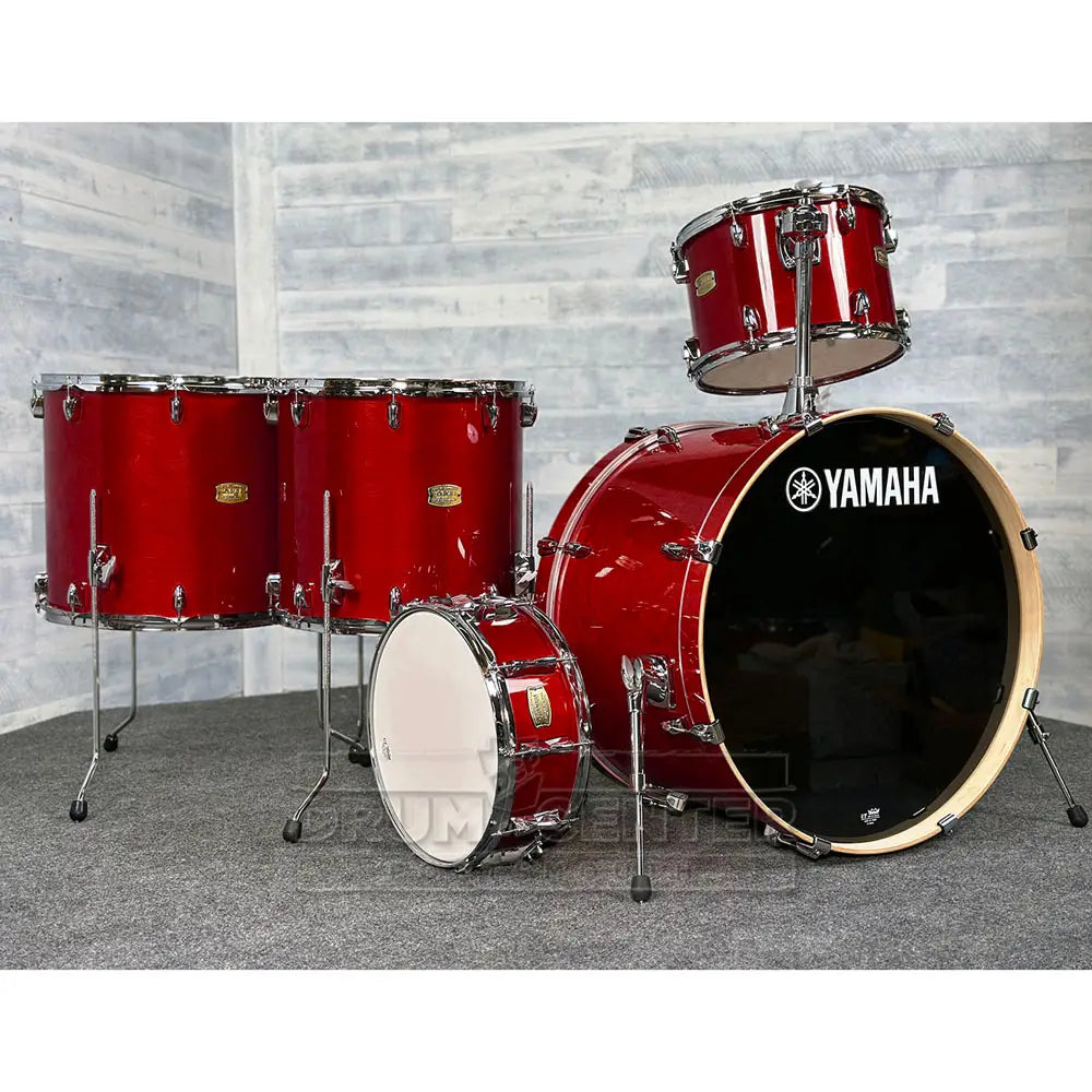 Yamaha Stage Custom Birch 5pc Drum Set 24/13/16/18/14 Cranberry Red - Drum Center Of Portsmouth