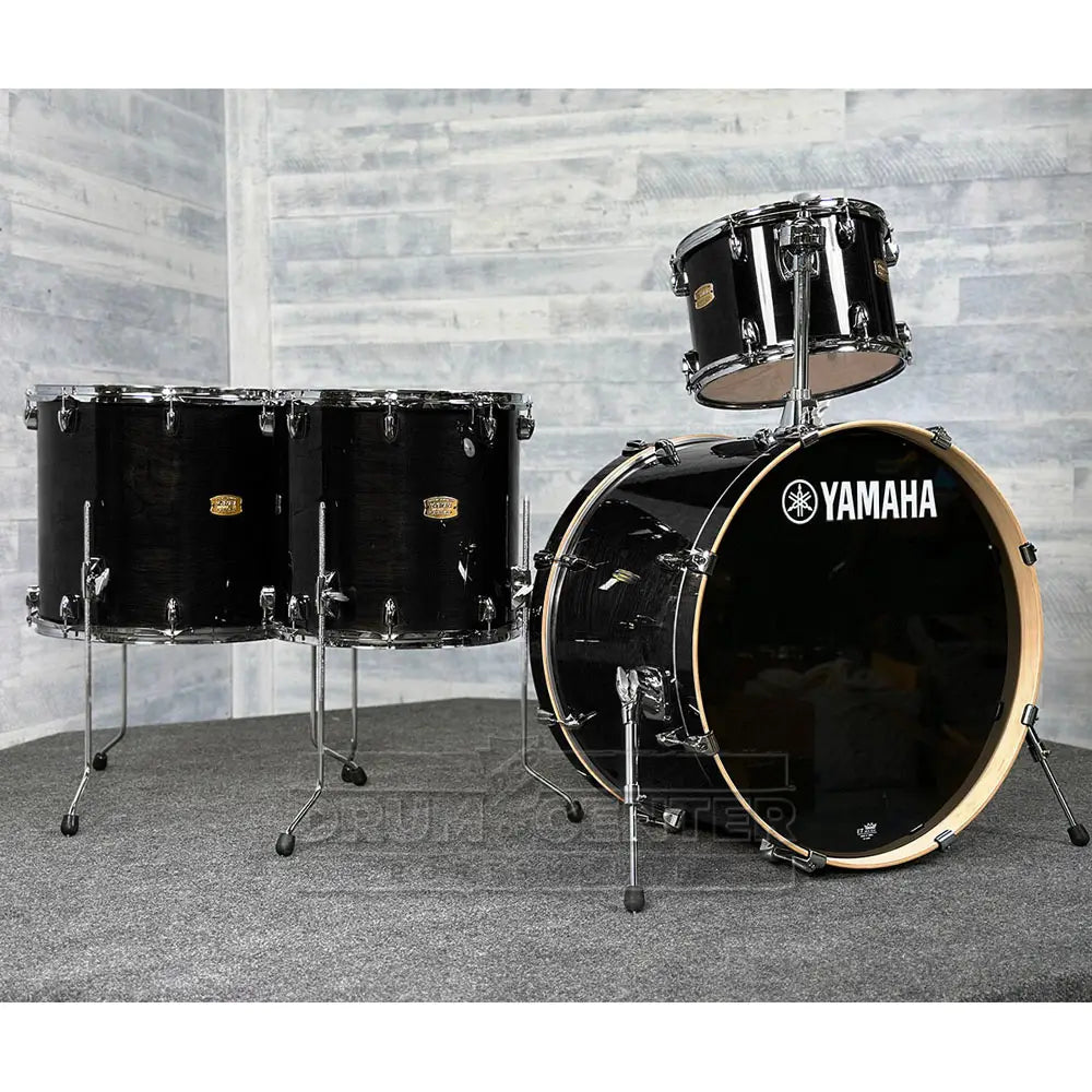 Yamaha Stage Custom Birch 4pc Drum Set 24/13/16/18 Raven Black - Drum Center Of Portsmouth