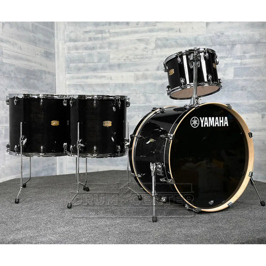 Yamaha Stage Custom Birch 4pc Drum Set 24/13/16/18 Raven Black - Drum Center Of Portsmouth