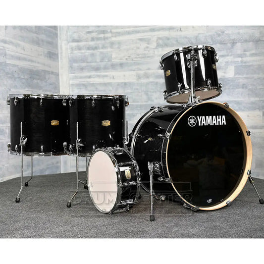 Yamaha Stage Custom Birch 5pc Drum Set 24/14/16/18/14 Raven Black - Drum Center Of Portsmouth