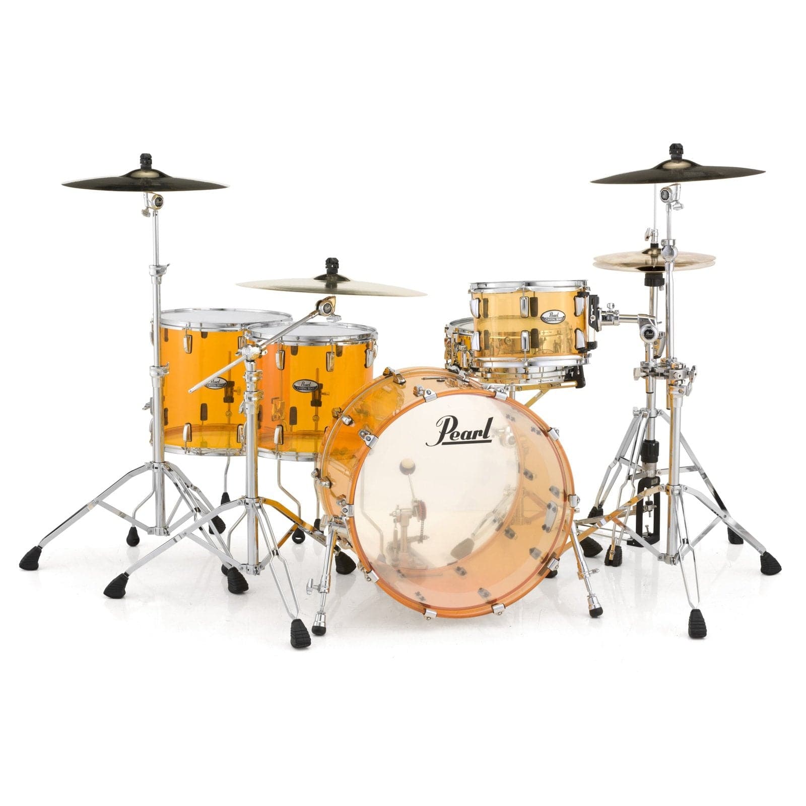 Pearl Crystal Beat Acrylic Drum Set 22/12/14/16 Tangerine Glass