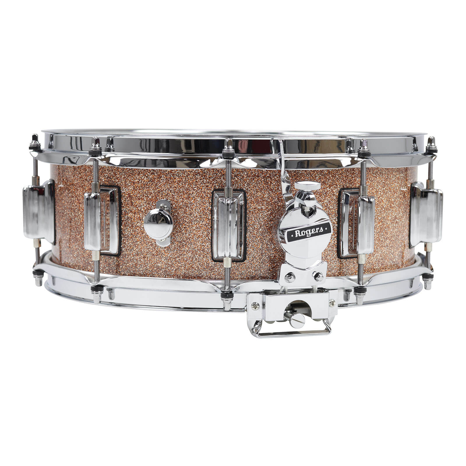 Rogers Dyna-Sonic Wood Shell Snare Drum 14x5 Champagne Sparkle Lacquer - Drum Center Of Portsmouth