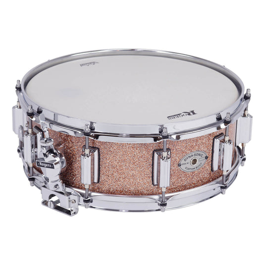 Rogers Dyna-Sonic Wood Shell Snare Drum 14x5 Champagne Sparkle Lacquer - Drum Center Of Portsmouth