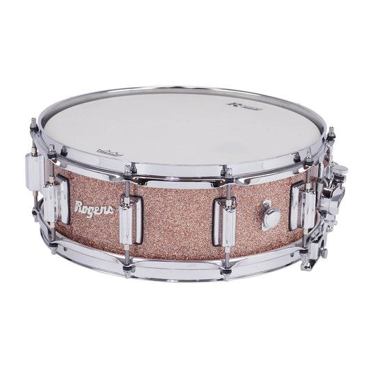Rogers Dyna-Sonic Wood Shell Snare Drum 14x5 Champagne Sparkle Lacquer - Drum Center Of Portsmouth