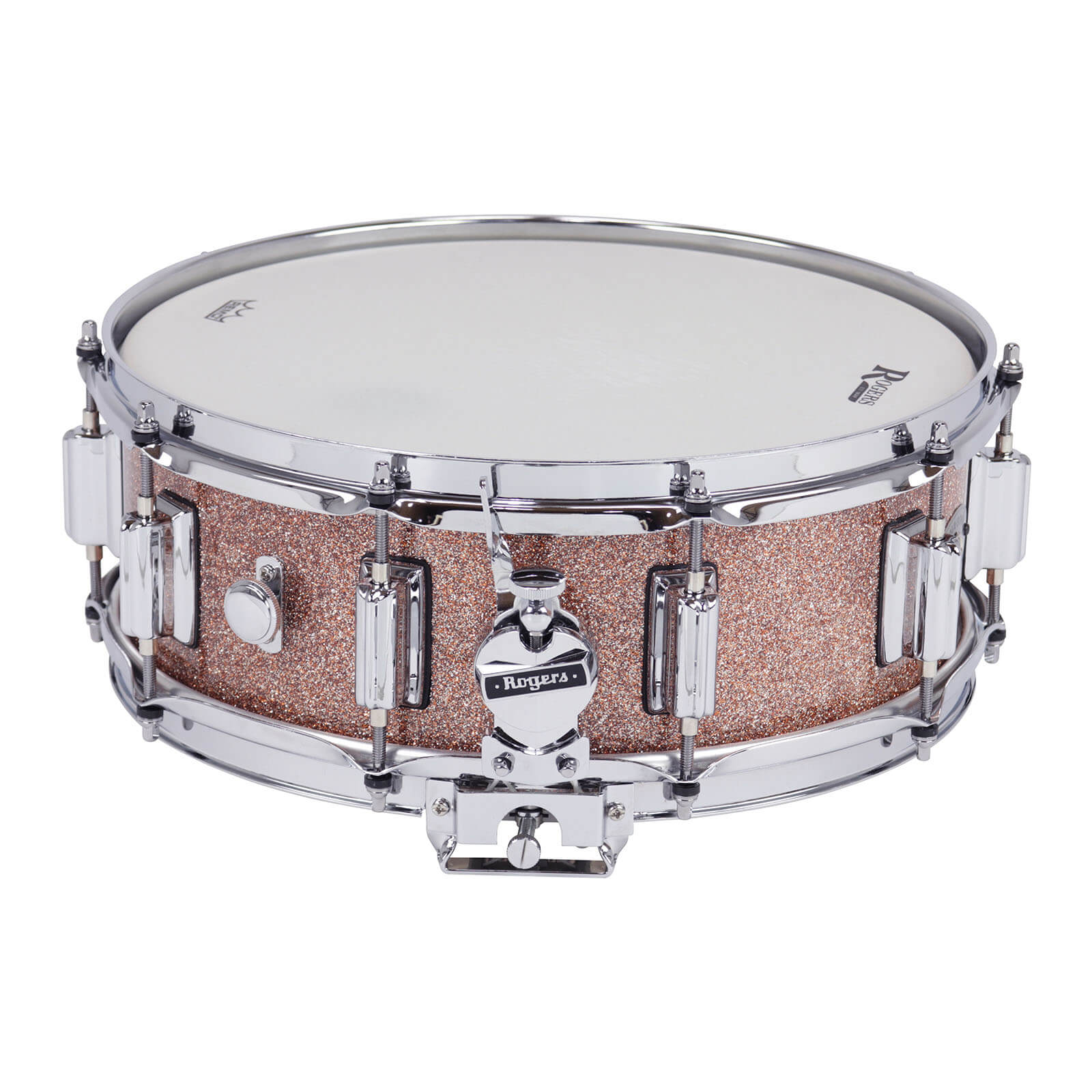 Rogers Dyna-Sonic Wood Shell Snare Drum 14x5 Champagne Sparkle Lacquer - Drum Center Of Portsmouth