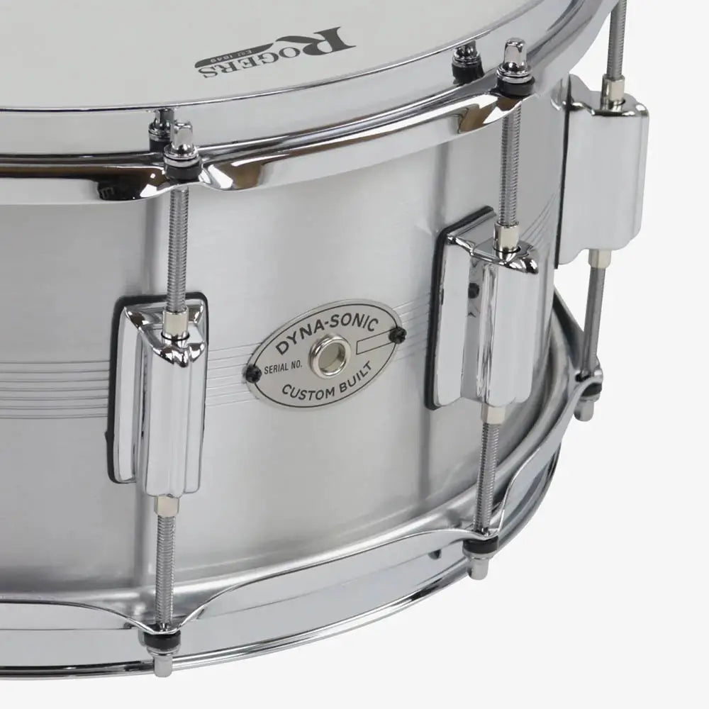 Rogers Dyna-Sonic 7-Line Aluminum Snare Drum 14x6.5 - Drum Center Of Portsmouth