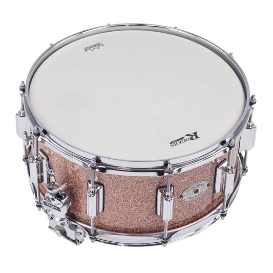 Rogers Dyna-Sonic Wood Shell Snare Drum 14x6.5 Champagne Sparkle Lacquer - Drum Center Of Portsmouth