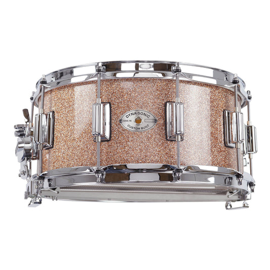 Rogers Dyna-Sonic Wood Shell Snare Drum 14x6.5 Champagne Sparkle Lacquer - Drum Center Of Portsmouth