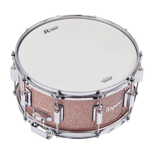Rogers Dyna-Sonic Wood Shell Snare Drum 14x6.5 Champagne Sparkle Lacquer - Drum Center Of Portsmouth