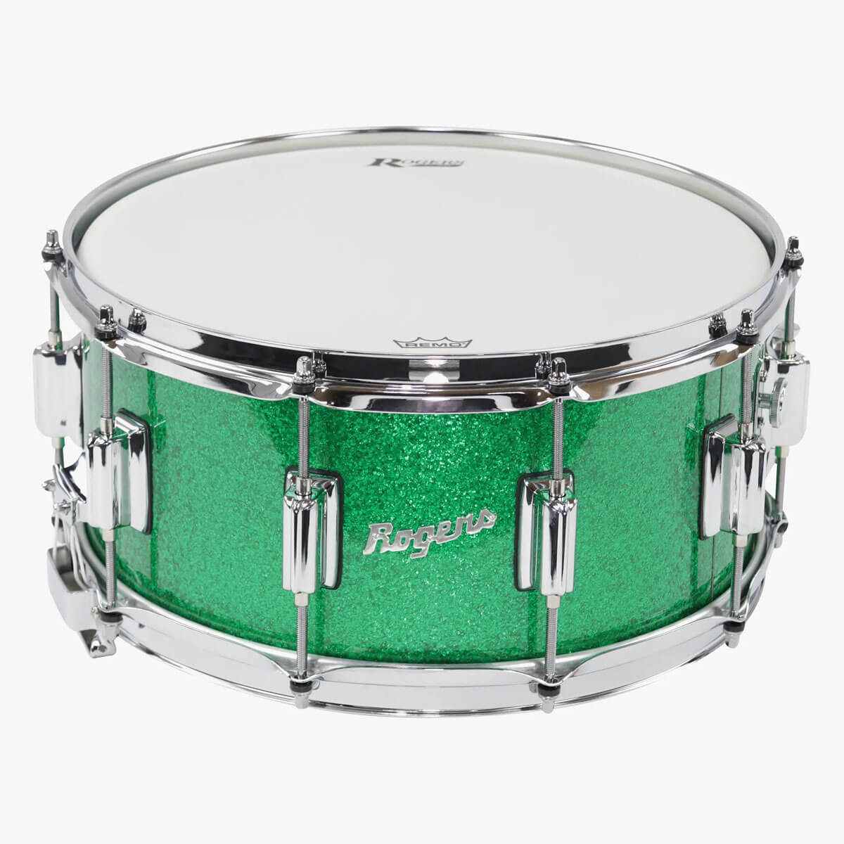 Rogers Dyna-Sonic Snare Drum 14x6.5 Green Sparkle - Drum Center Of Portsmouth