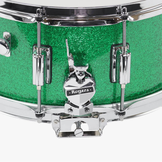 Rogers Dyna-Sonic Snare Drum 14x6.5 Green Sparkle - Drum Center Of Portsmouth