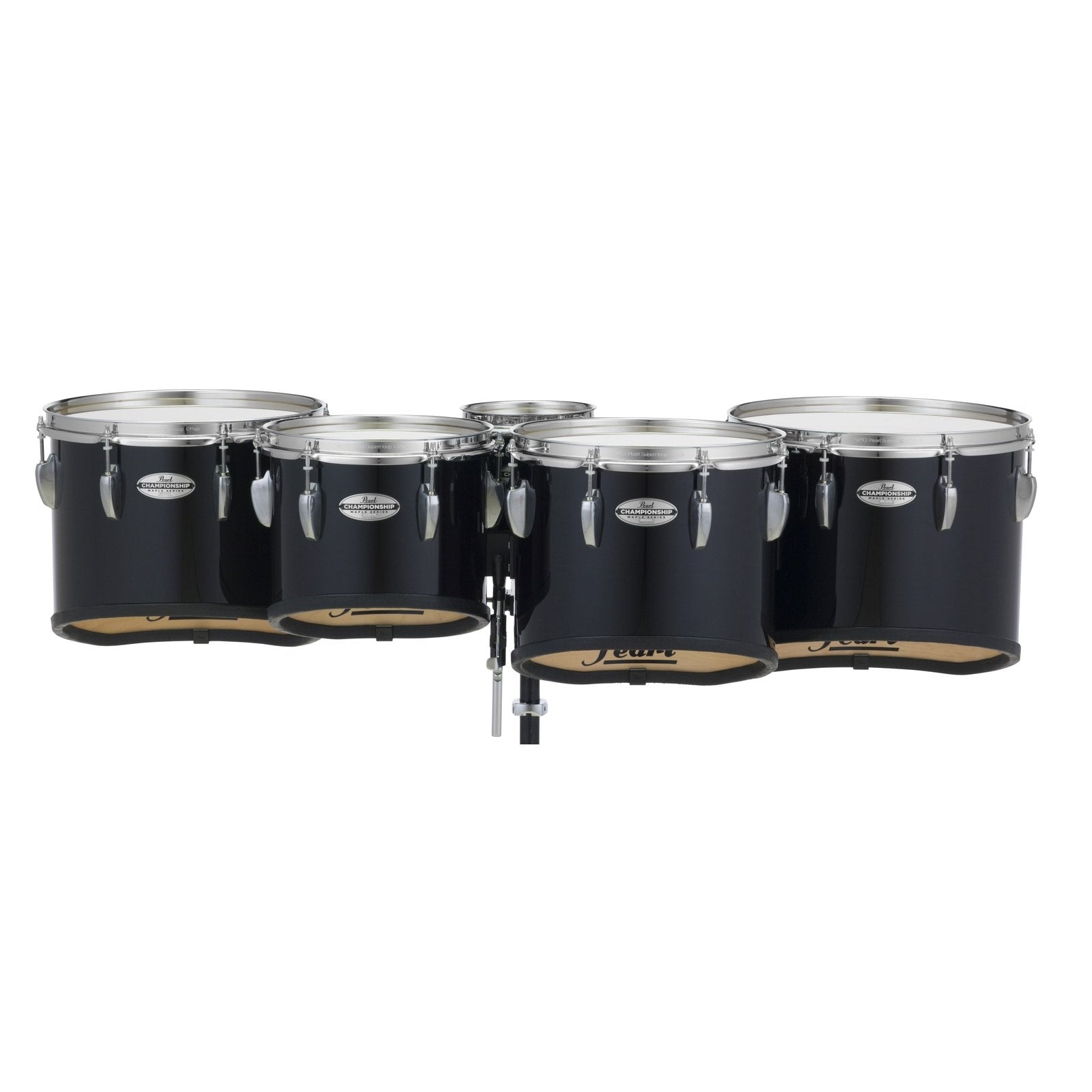 Pearl 6+10+12+13+14 Championship Marching Tom Set - Midnight Black