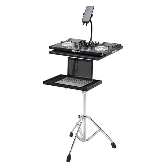 Gibraltar 77WKST Workstation Elliptical Leg Base 2-Tier Stand with 15x18 Mounted Table