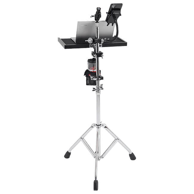 Gibraltar 77WKST Workstation Elliptical Leg Base 2-Tier Stand with 15x18 Mounted Table