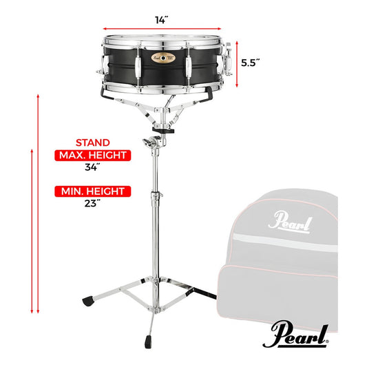 Pearl Student Snare Kit w/Rolling Case - Drum Center Of Portsmouth