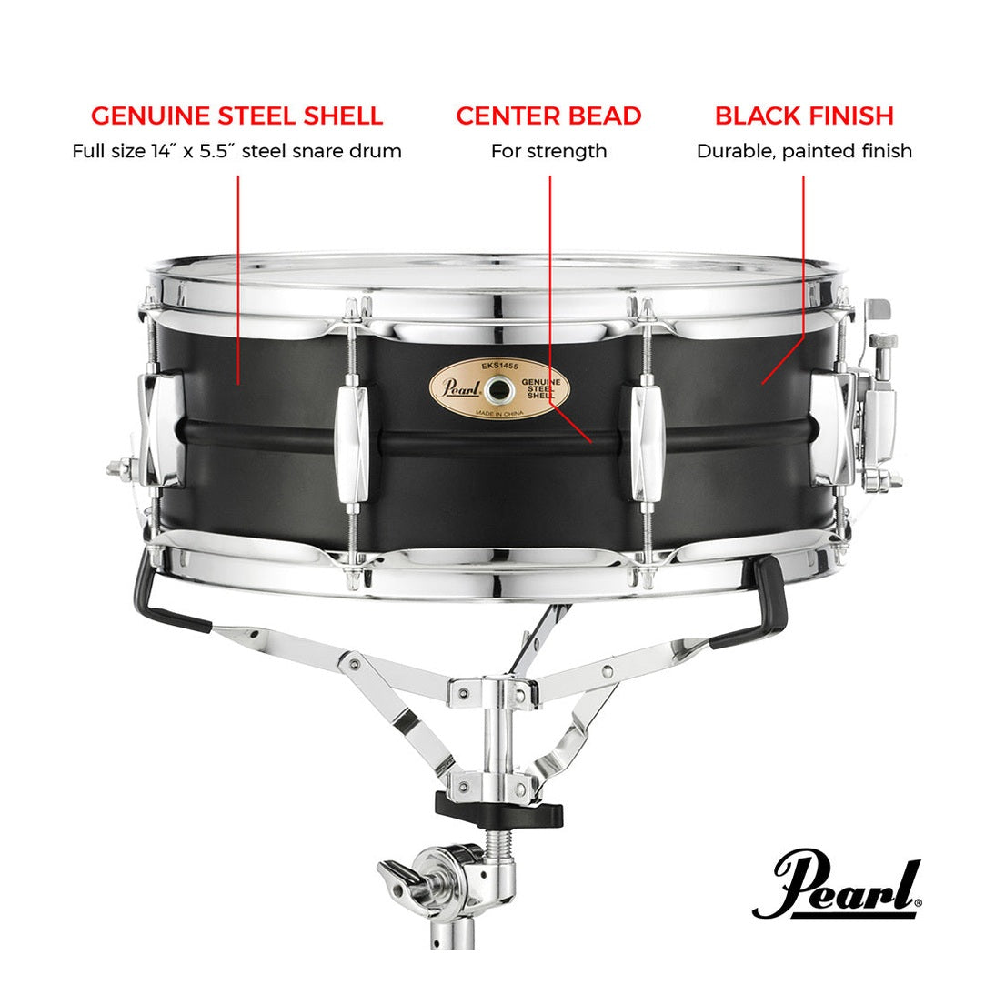 Pearl Student Snare Kit w/Rolling Case - Drum Center Of Portsmouth