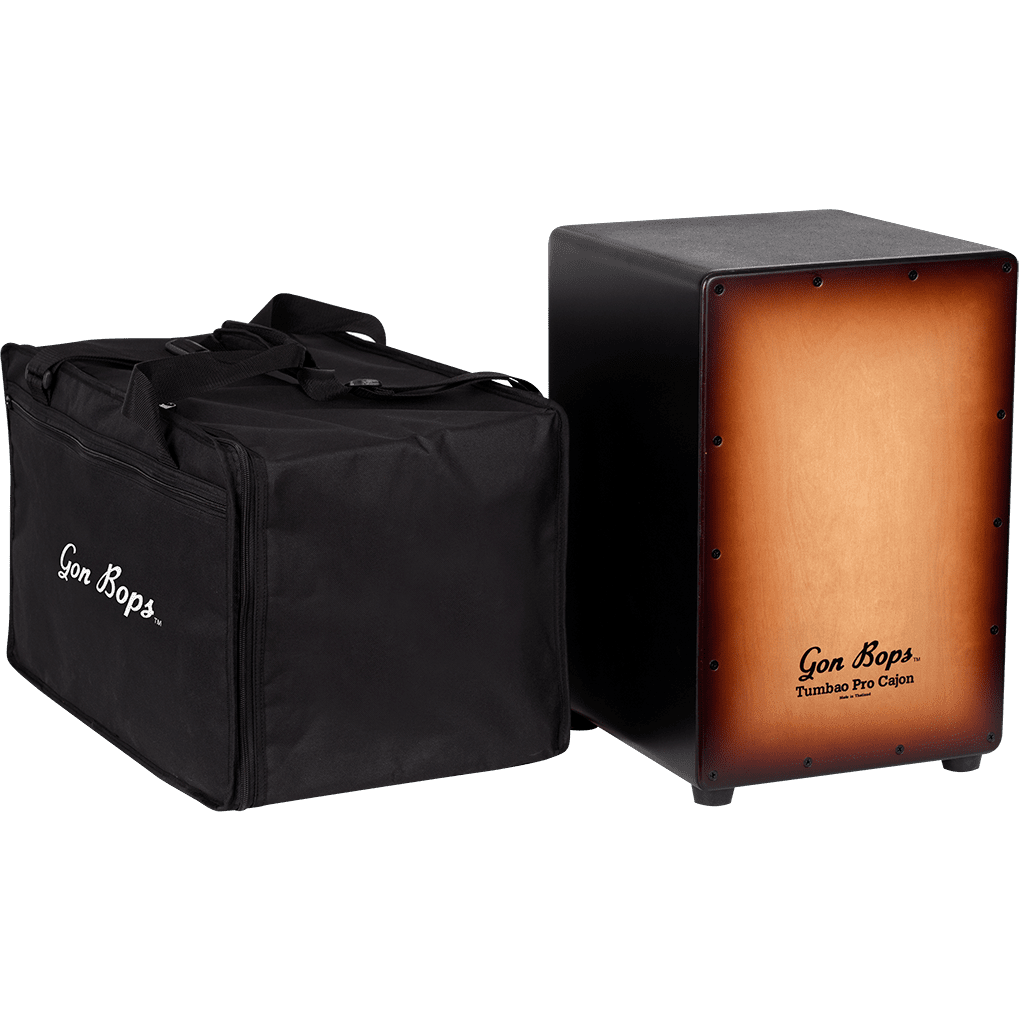 Gon Bops Tumbao Pro Cajon Burnt Toast Burst w/Gig Bag