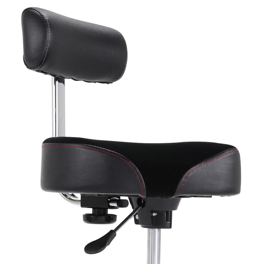 Gibraltar 9808HMB 9000 Series Hydraulic Cordura Saddle Drum Throne 16" w/Backrest