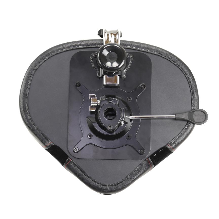 Gibraltar 9808HMB 9000 Series Hydraulic Cordura Saddle Drum Throne 16" w/Backrest