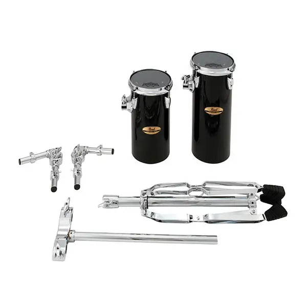 Pearl Rocket Toms w/Stand 6x12 & 6x15 Piano Black - Drum Center Of Portsmouth
