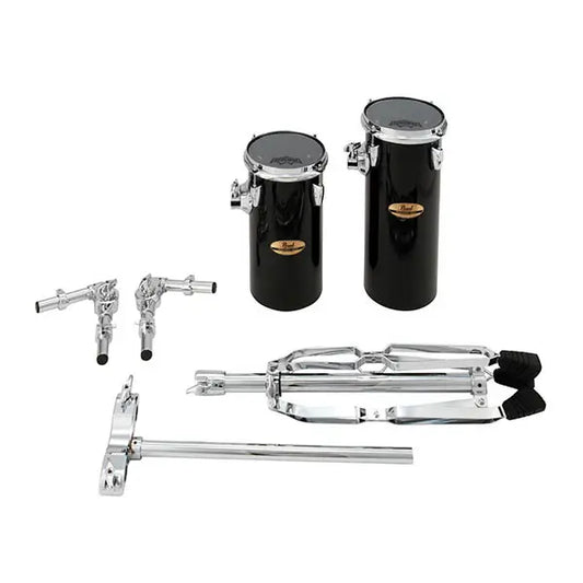 Pearl Rocket Toms w/Stand 6x12 & 6x15 Piano Black - Drum Center Of Portsmouth