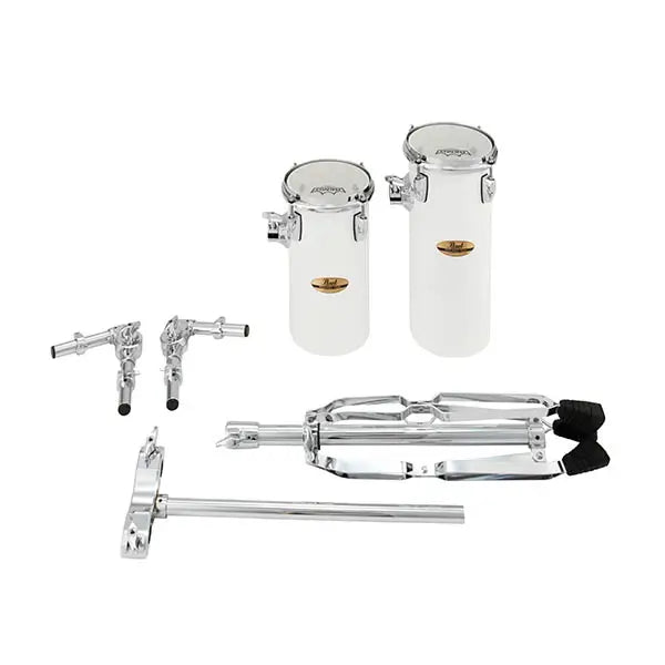 Pearl Rocket Toms w/Stand 6x12 & 6x15 Arctic White - Drum Center Of Portsmouth