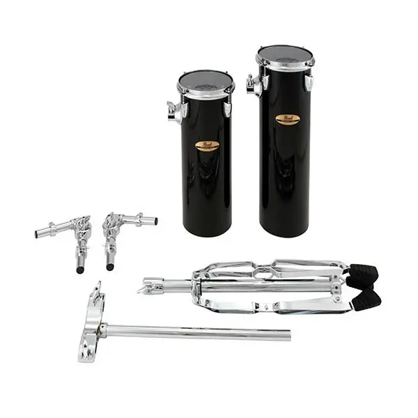 Pearl Rocket Toms w/Stand 6x18 & 6x21 Piano Black - Drum Center Of Portsmouth