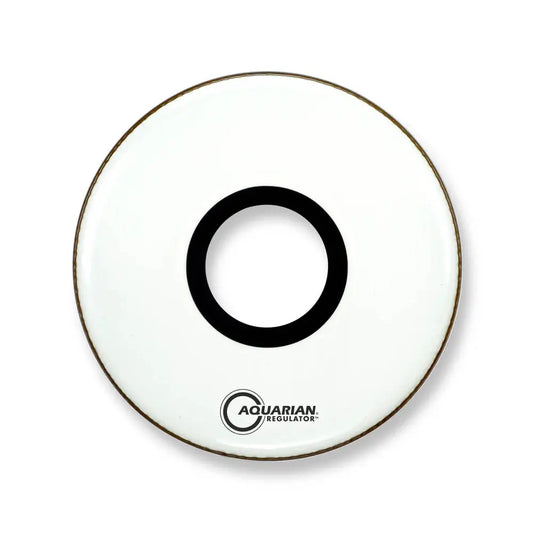 Aquarian Regulator Bass Drum Reso Head 22" White w/7" Center Port - Drum Center Of Portsmouth