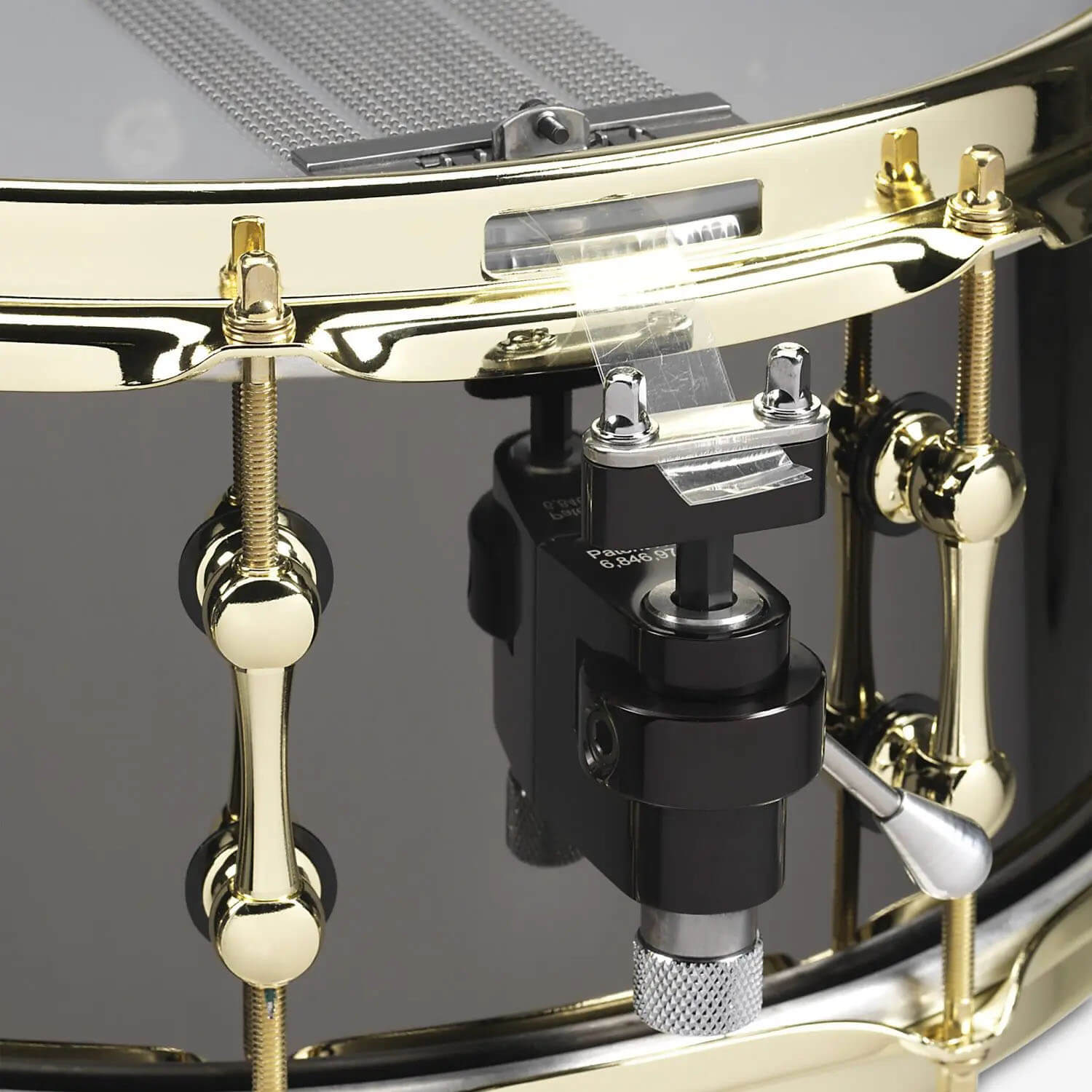 Ahead 3mm Cast Bell Brass Snare Drum 14x6 Black Chrome w/Brass Hw & Trick Throw-Off - Drum Center Of Portsmouth