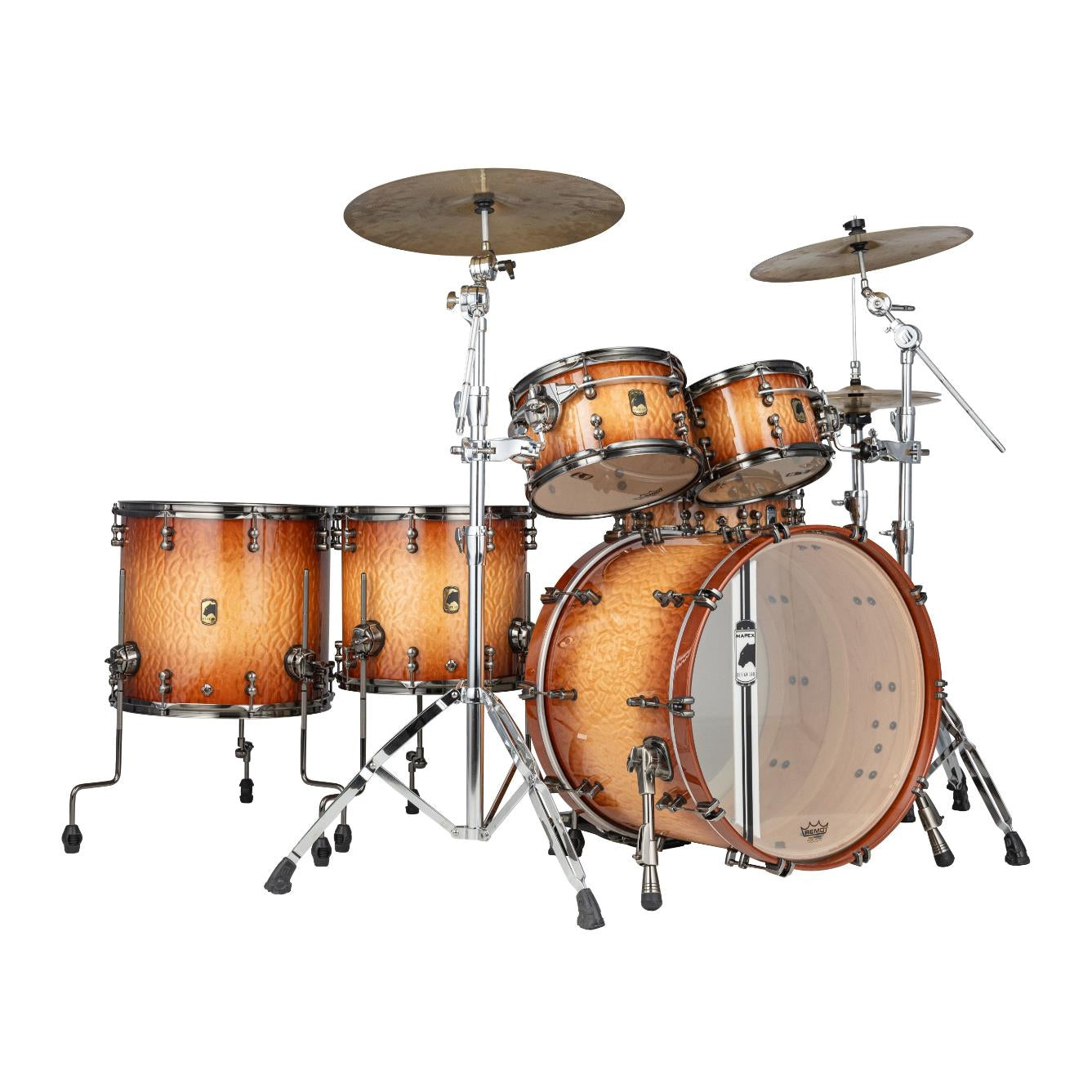 Mapex Black Panther Design Lab Versatus 5pc Drum Set Peach Burl Burst-1