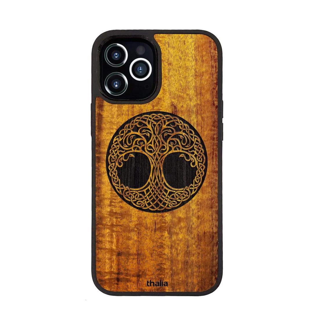 Thalia Hawaiian Koa Wood Case for iPhone 15 Pro Max | Tree of Life