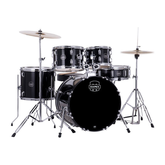 Mapex Comet 5pc Complete Drum Set w/22BD Dark Black w/Hw & Cymbals - Drum Center Of Portsmouth