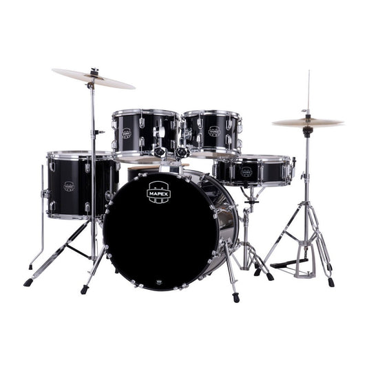 Mapex Comet 5pc Complete Drum Set w/22BD Dark Black w/Hw & Cymbals - Drum Center Of Portsmouth