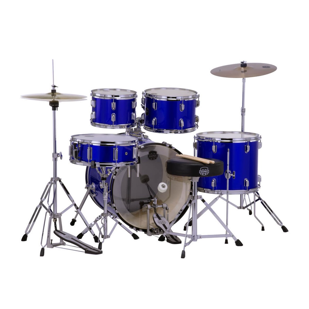 Mapex Comet 5pc Complete Drum Set Indigo Blue 20/10/12/14/14 - Drum Center Of Portsmouth
