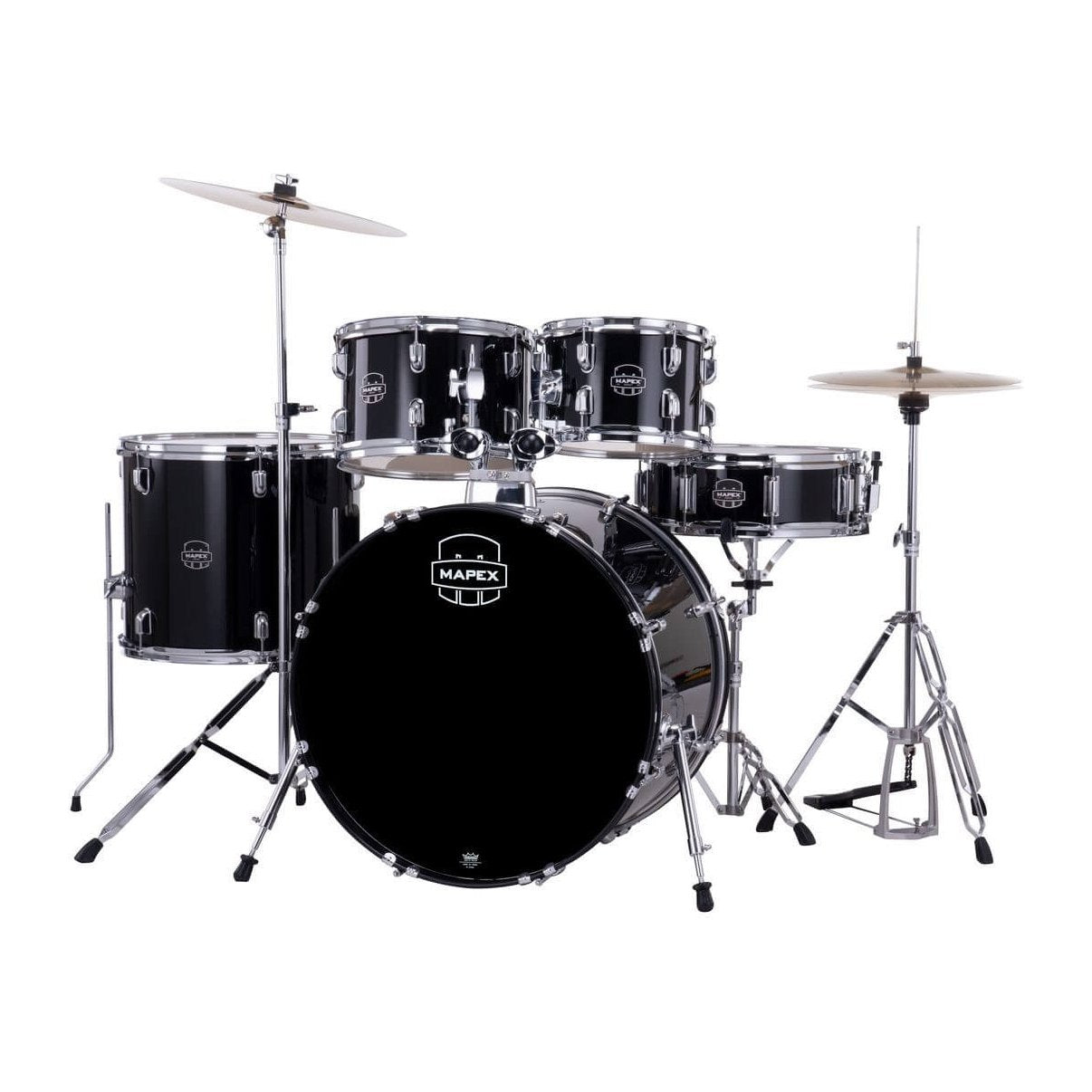 Mapex Comet 5pc Complete Drum Set w/20BD Dark Black w/Hw & Cymbals - Drum Center Of Portsmouth