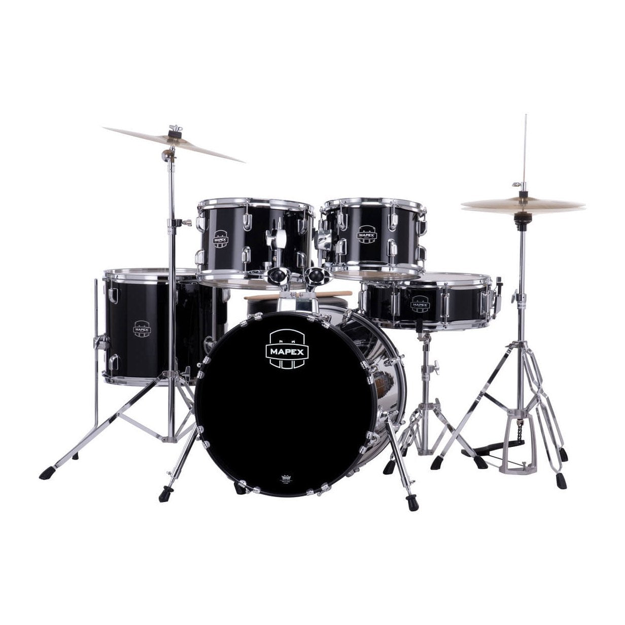 Mapex Comet 5pc Complete Drum Set Dark Black 18/10/12/14/14 - Drum Center Of Portsmouth
