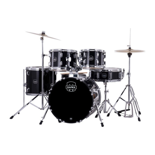 Mapex Comet 5pc Complete Drum Set Dark Black 18/10/12/14/14 - Drum Center Of Portsmouth