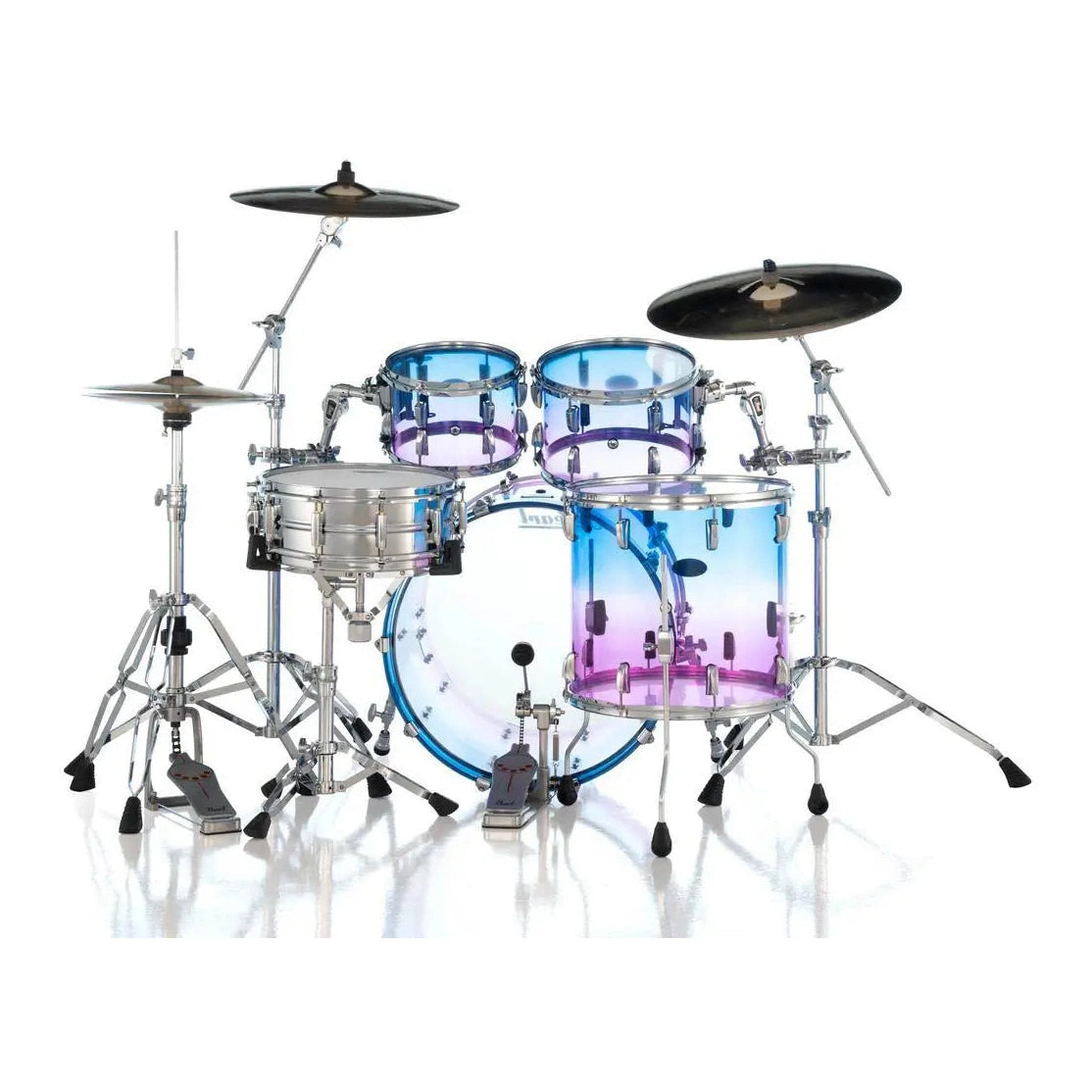 Pearl Crystal Beat Limited Edition 4pc Acrylic Drum Set Cotton Candy Fade - Drum Center Of Portsmouth