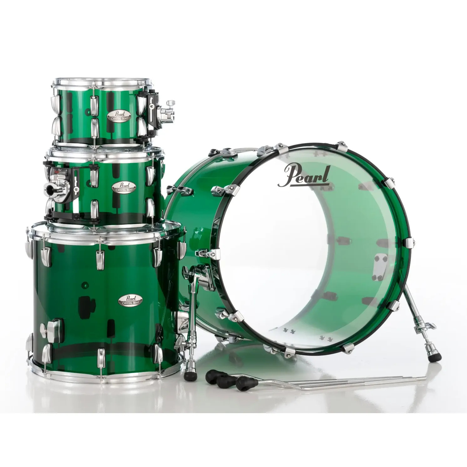 Pearl Crystal Beat 4pc Acrylic Drum Set Emerald Glass - Drum Center Of Portsmouth