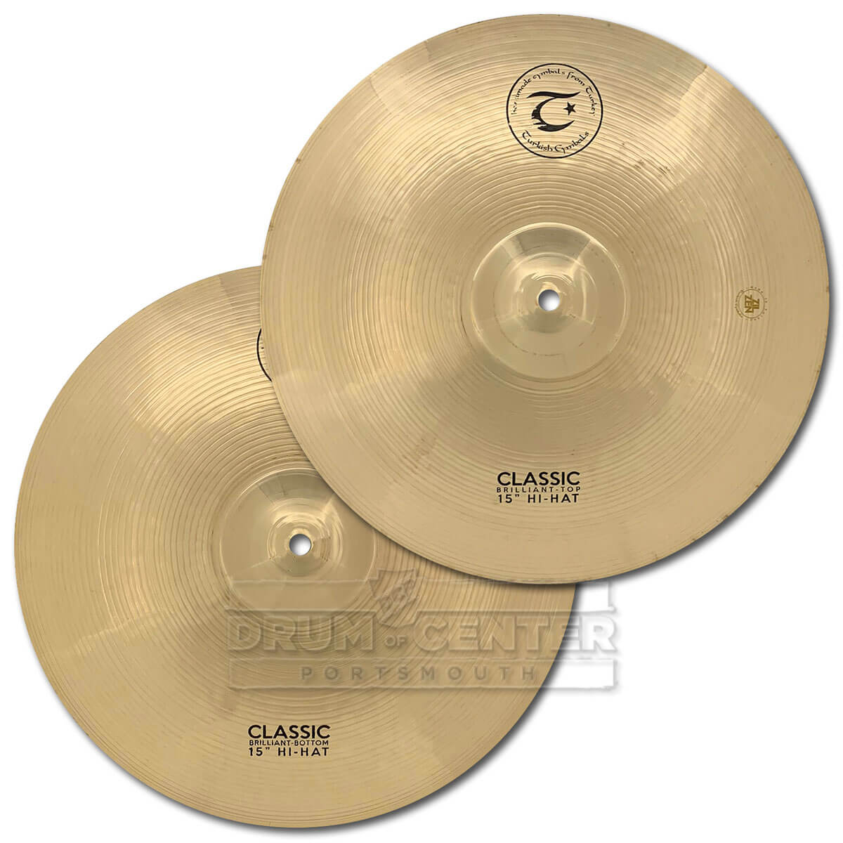 Turkish Classic Brilliant Hi Hat Cymbals 15" - Drum Center Of Portsmouth