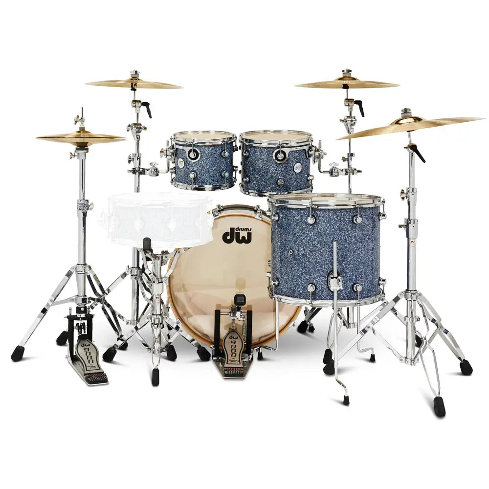 EMBARGOED - ACTIVATE AUG 7 - DW Design 4pc Drum Set Blue Granite - Drum Center Of Portsmouth
