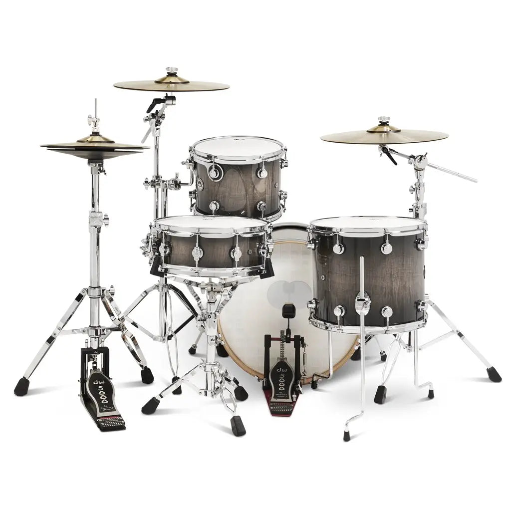 DW DWe 4pc Complete Electronic/Acoustic Drum Set Curly Maple Burst - Drum Center Of Portsmouth