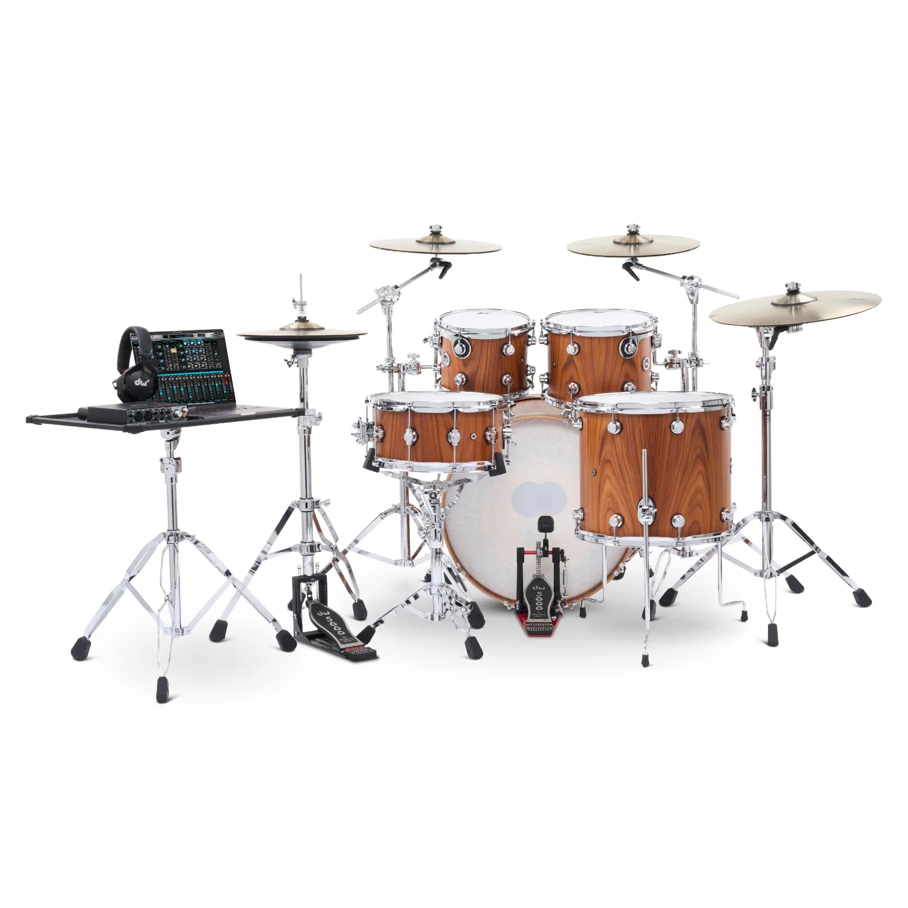 DW DWe 5pc Complete Electronic/Acoustic Drum Set Santos Rosewood - Drum Center Of Portsmouth