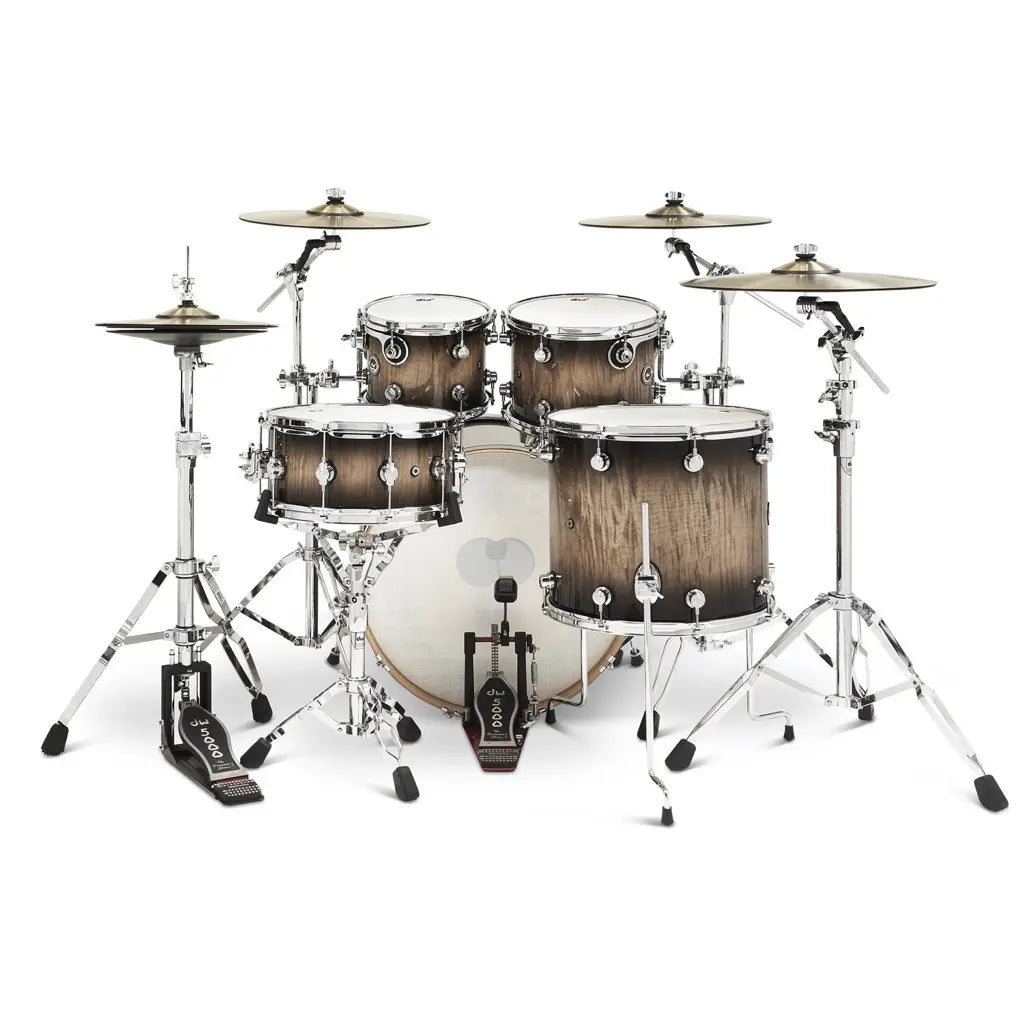 DW DWe 5pc Complete Electronic/Acoustic Drum Set Curly Maple Burst - Drum Center Of Portsmouth