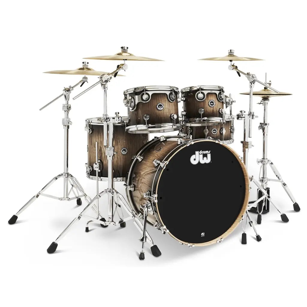 DW DWe 5pc Complete Electronic/Acoustic Drum Set Curly Maple Burst - Drum Center Of Portsmouth
