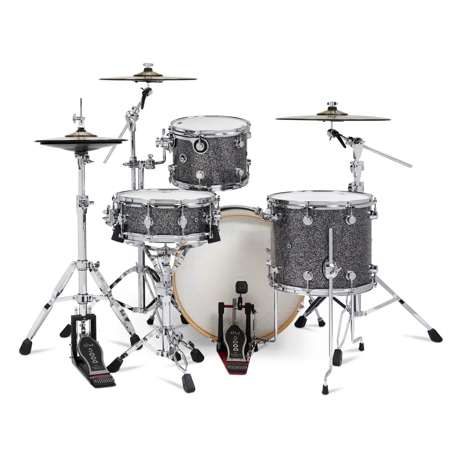 DW DWe 4pc Complete Electronic/Acoustic Drum Set w/Roland V71 Black Galaxy