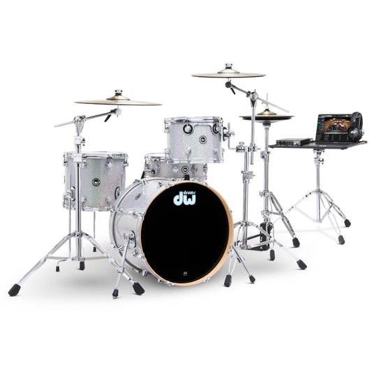 DW DWe 4pc Complete Electronic/Acoustic Drum Set Diamond Nebula - Drum Center Of Portsmouth