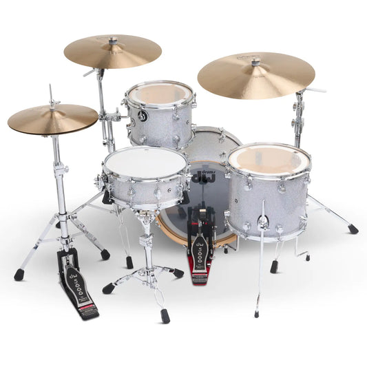 DW DWe 4pc Complete Electronic/Acoustic Drum Set w/Roland Cymbals & V51 Diamond Nebula