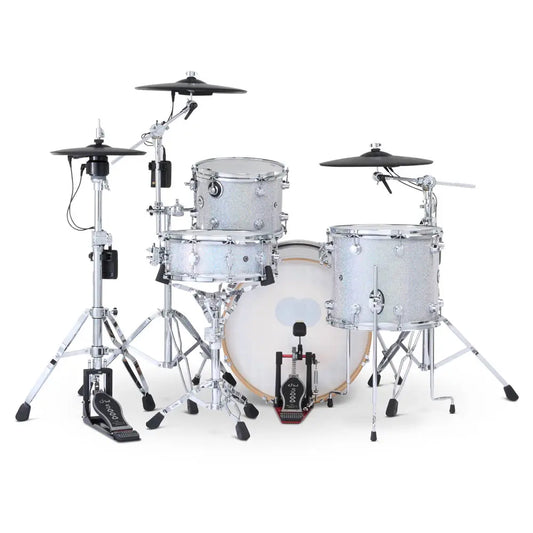 DW DWe 4pc Complete Electronic/Acoustic Drum Set w/Roland Cymbals Diamond Nebula - Drum Center Of Portsmouth