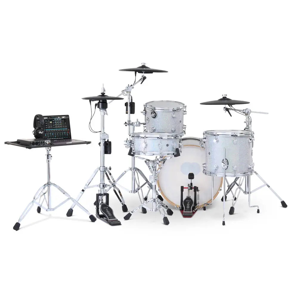 DW DWe 4pc Complete Electronic/Acoustic Drum Set w/Roland Cymbals Diamond Nebula - Drum Center Of Portsmouth
